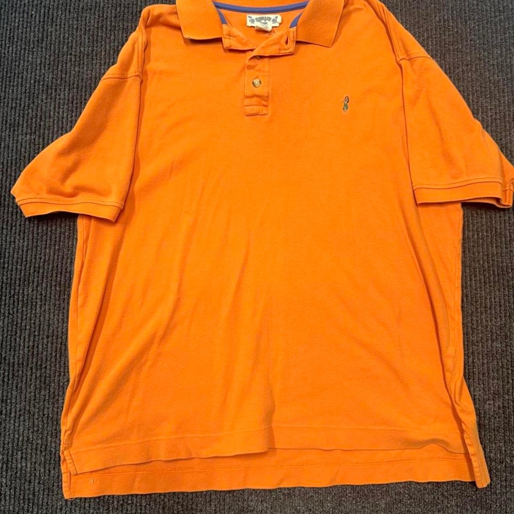 Orange Hawaiian Tropic cotton polo shirt size XL